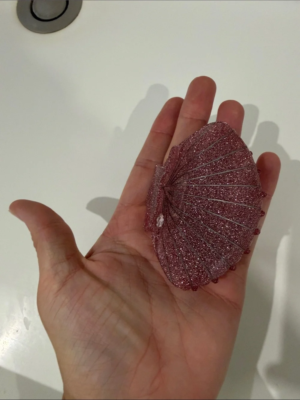 EmiJay Glitter Shell Hair Clip - Pink